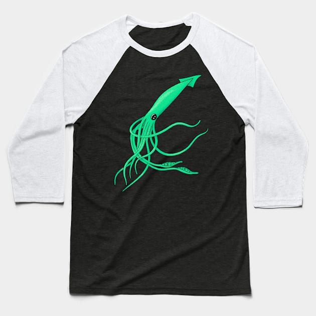 Friendly Kraken Baseball T-Shirt by Kalepanic